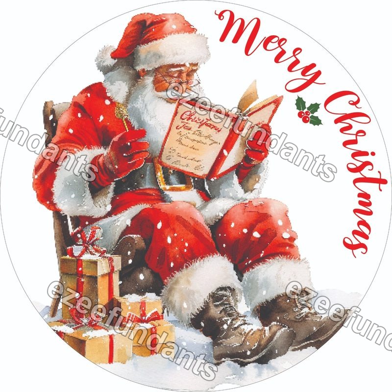 Christmas Santa Edible Cake Topper | Wafer Paper or Icing Sheet Decoration 🎅