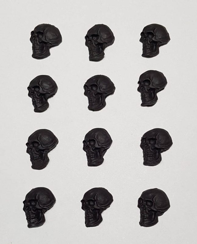 Halloween Skulls Sugar Icing Fondant Edible Cupcake Toppers Cake Decorations 🎃