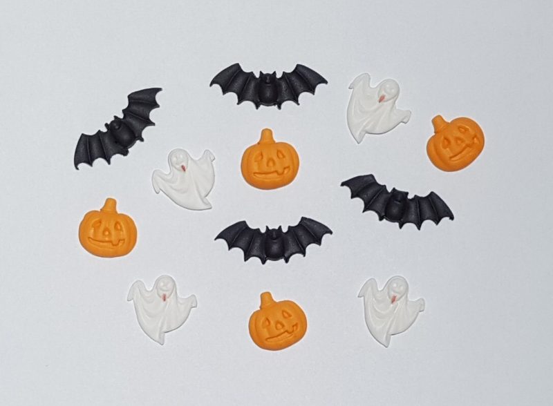 12x Halloween Sugar Icing Fondant Edible Cupcake Toppers Cake Decorations🎃