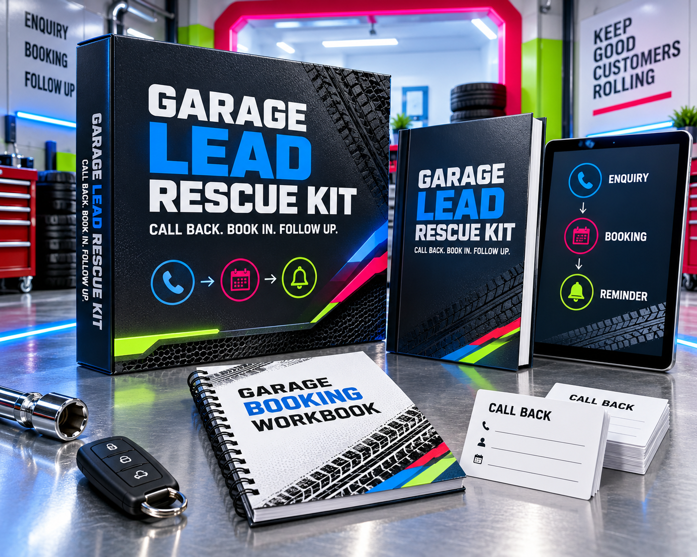 Garage Lead Rescue Kit Premium Edition Message Templates Follow Up Workbook and Lead Response System