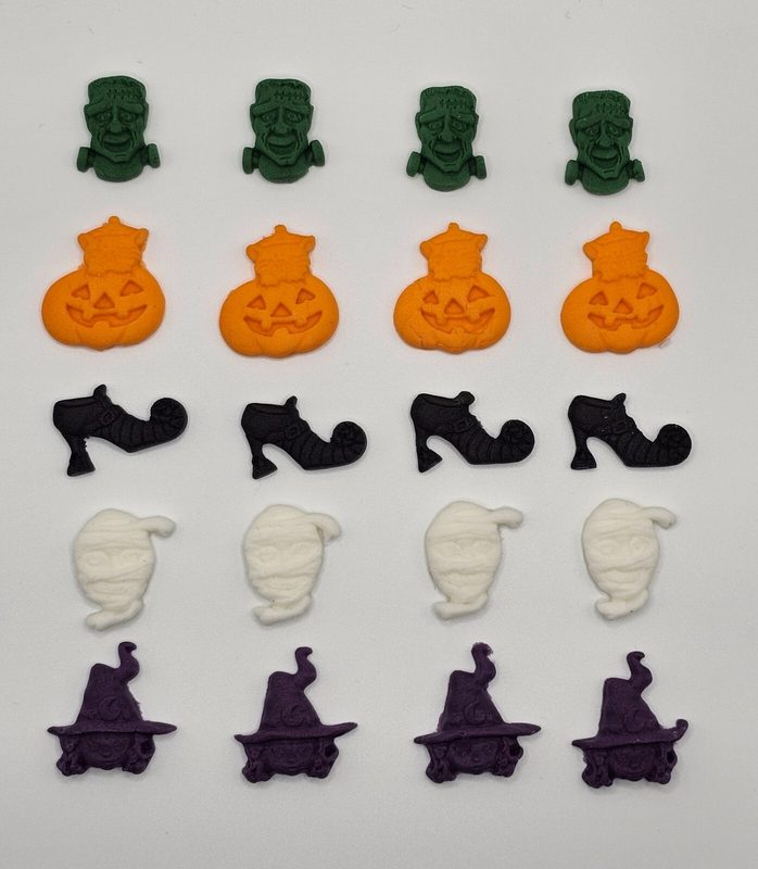 20x Halloween Sugar Edible Icing Cupcake Toppers Cake Decorations 🎃