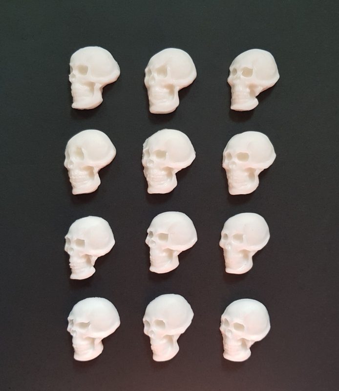 12x Halloween Skulls Fondant Edible Cupcake Toppers Cake Decorations
