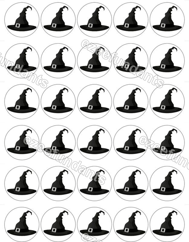 30x Halloween Edible Wafer/Icing Cupcake Toppers 🎃