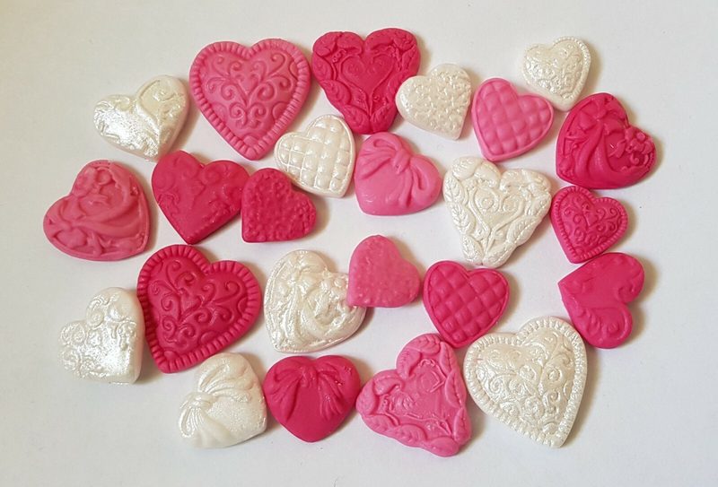 24x Heart Cupcake Toppers – Valentine's Day, Wedding, Anniversary, Birthday