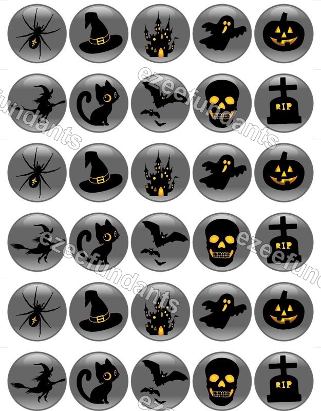 30x Halloween Edible Wafer/Icing Cupcake Toppers 🎃